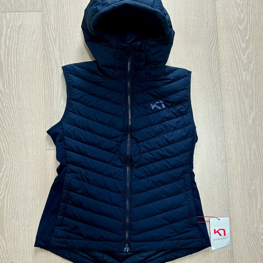 Kari Traa Eva Down Vest, Blue, New with tags, Medium, Womens